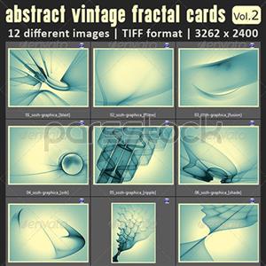 12 کارت انتزاعی سبک قدیمی هندسی فرکتال 