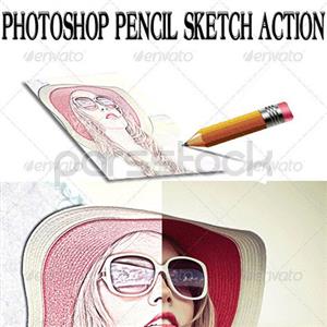 اکشن فتوشاپ طراحی با مداد