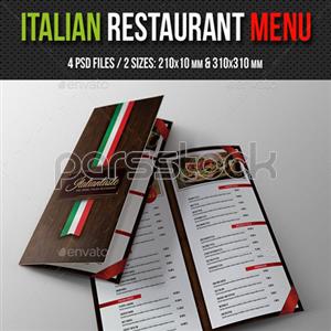 بروشور منوی رستوران ایتالیایی 