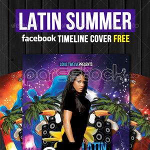 بروشور مهمانی تابستانی لاتین + تایم لاین