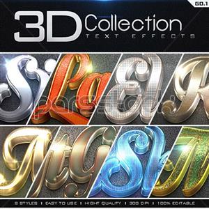 افکت های 3D سه بعدی متنی مجموعه  GO.1