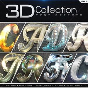 افکت های متنی 3D سه بعدی مجموعه GO.5