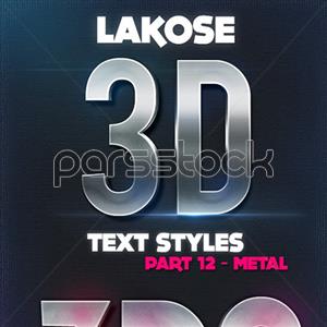 سبک های متن سه بعدی 3D Lakose قسمت 12