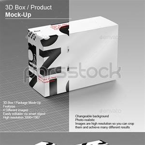 جعبه 3D - موکاپ محصول نسخه 2