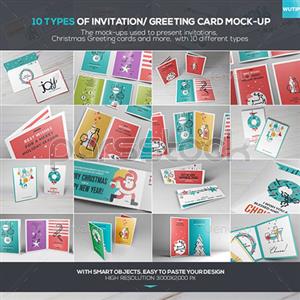 10 نوع موکاپ از انواع مختلف کارت تبریک