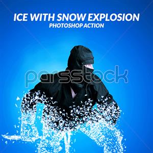 اکشن فتوشاپ یخ با انفجار برفی
