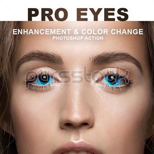 درخشندگی حرفه ای چشم ها ؛ اکشن فتوشاپ - تغییر رنگ چشم