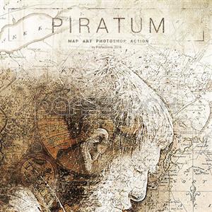 پیراتوم piratum - اکشن فتوشاپ هنری نقشه