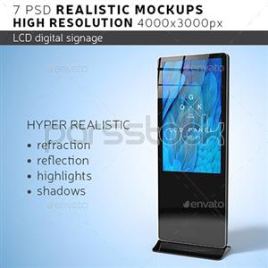 موکاپ علامت های دیجیتال LCD