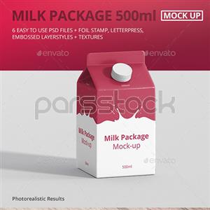 موکاپ آبمیوه / شیر - جعبه 500 میلی لیتری