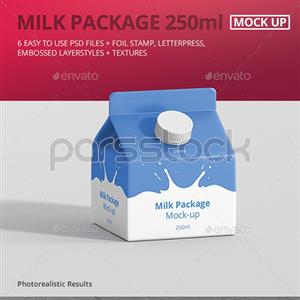 موکاپ آبمیوه / شیر - جعبه 250 میلی لیتری