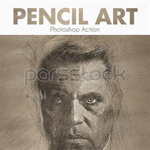 هنر با مداد - اکشن فتوشاپ