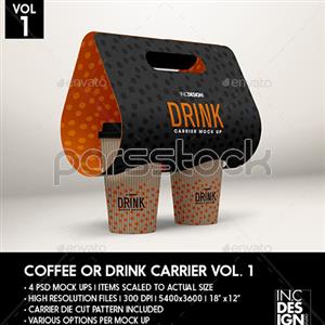 موکاپ بسته بندی قهوه و یا نوشیدنی بیرون بر نسخه 1