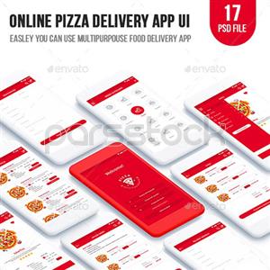 رابط کاربر برنامه تحویل پیتزا آنلاین