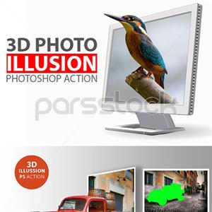 3D Photo Illusion فتوشاپ اکشن