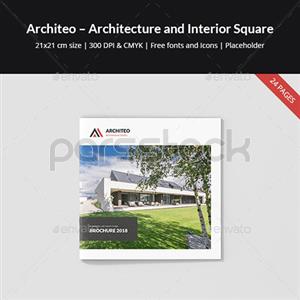بروشور مربع معماری و دکوراسیون داخلی 