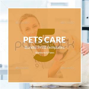 مراقبت از حیوانات خانگی - مجموعه قالب بهای چاپی 5 در 1