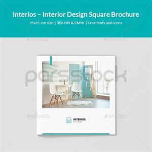 Interios – بروشور مربعی طراحی داخلی 
