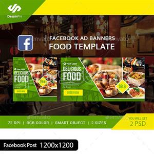 بنر تبلیغاتی کسب و کار غذا در فیسبوک - AR 