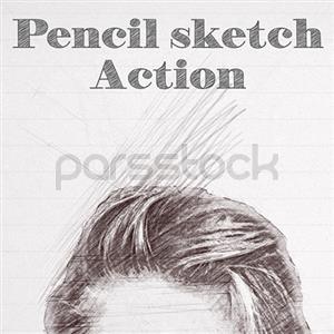 اکشن فتوشاپ طراحی با مداد