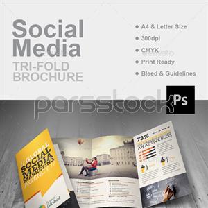 بروشور 3 لت بازاریابی رسانه های اجتماعی 