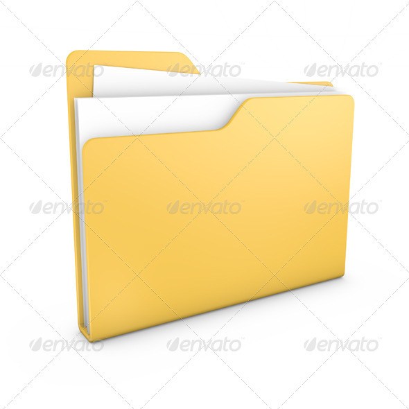 پوشه پرونده زرد رنگ