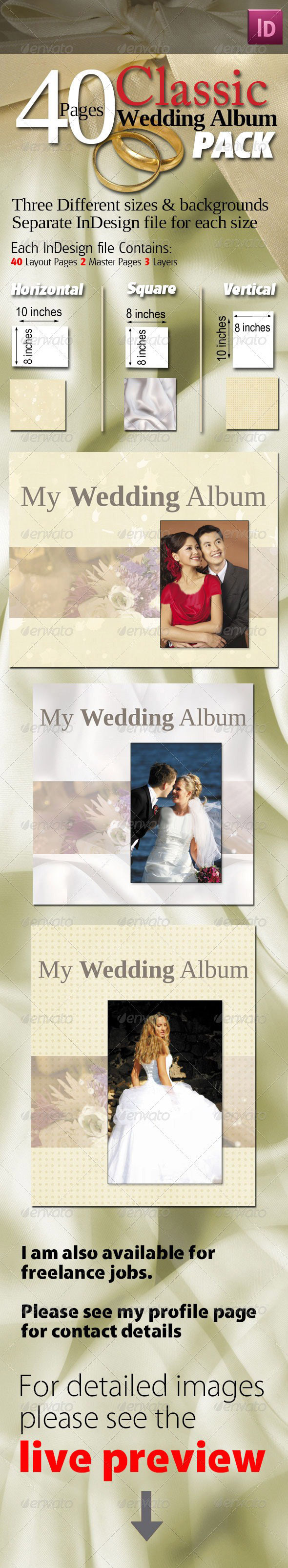 مجموعه 40 صفحه ای آلبوم های کلاسیک عروسی 