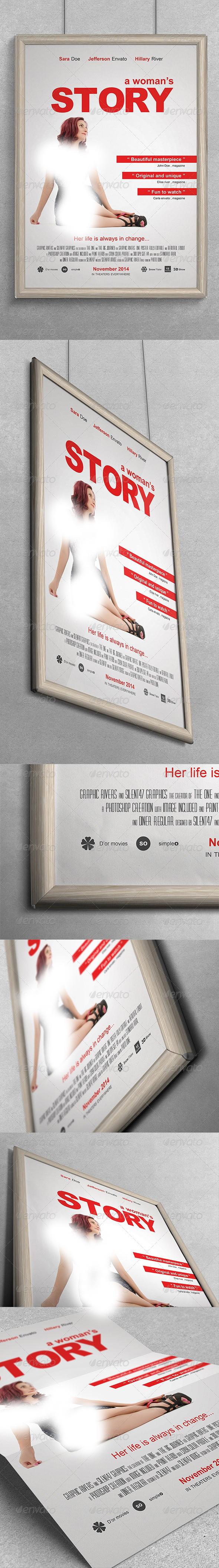 پوستر فیلم داستان یک زن