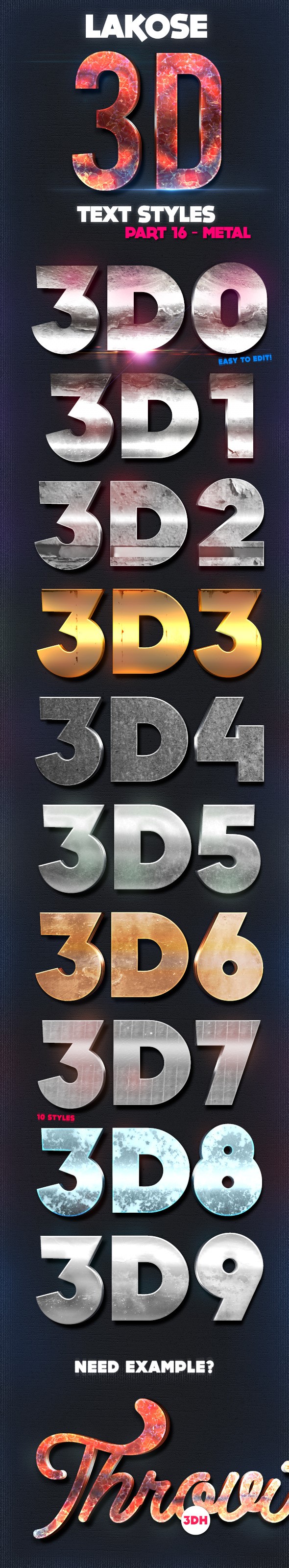 سبک های متن سه بعدی 3D Lakose قسمت 16