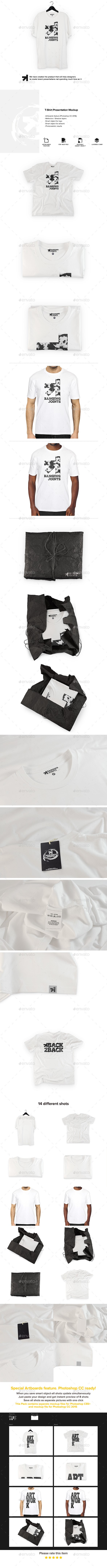 موکاپ ارائه تی شرت سفید 