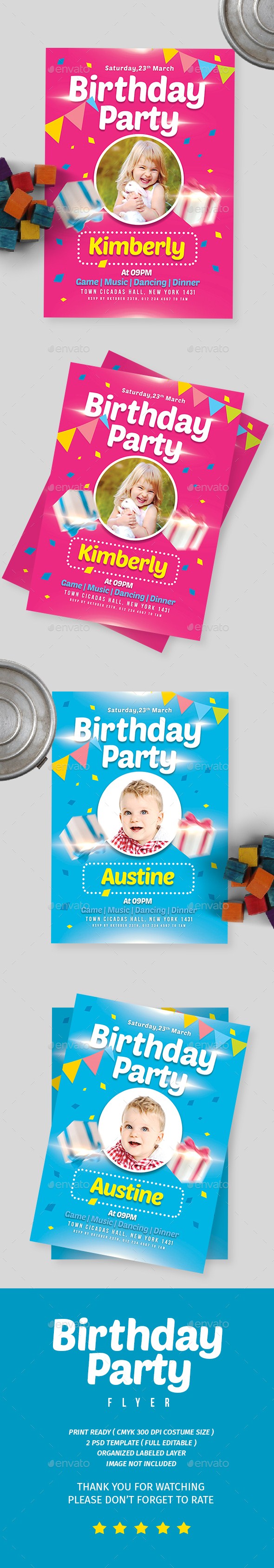 کارت دعوت جشن تولد کودک