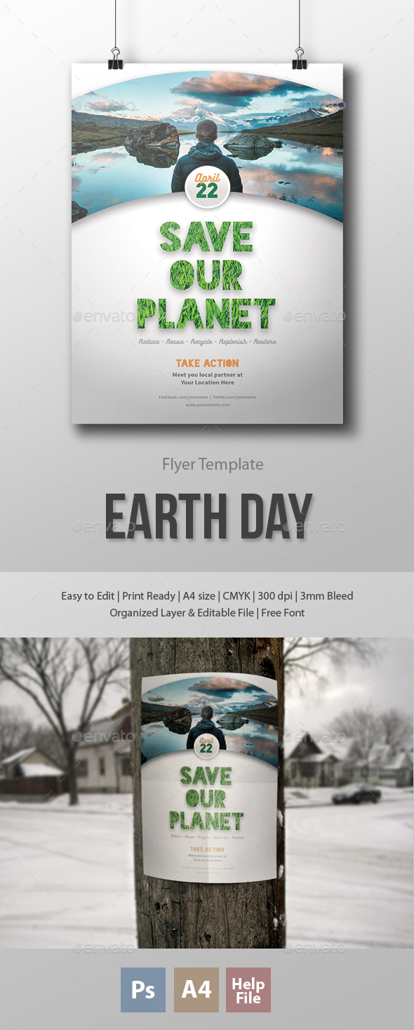 قالب پوستر - بروشور روز زمین