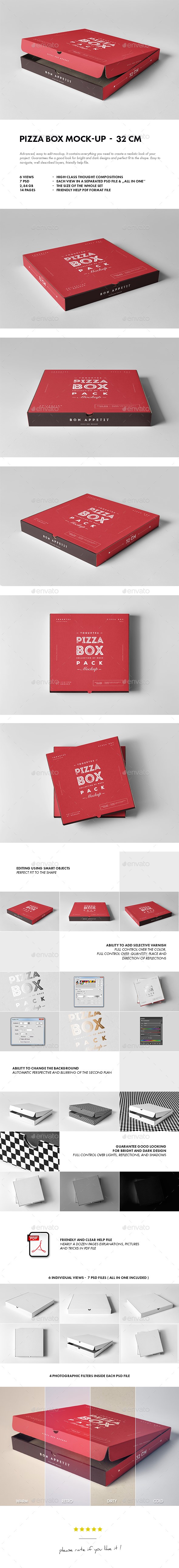 32 موکاپ جعبه پیتزا