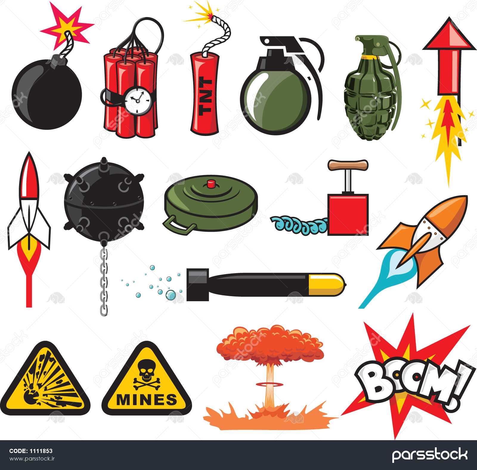 مواد منفجره وکتور لایه باز 1111853 : پارس استاک - شاتر استوک پارسی