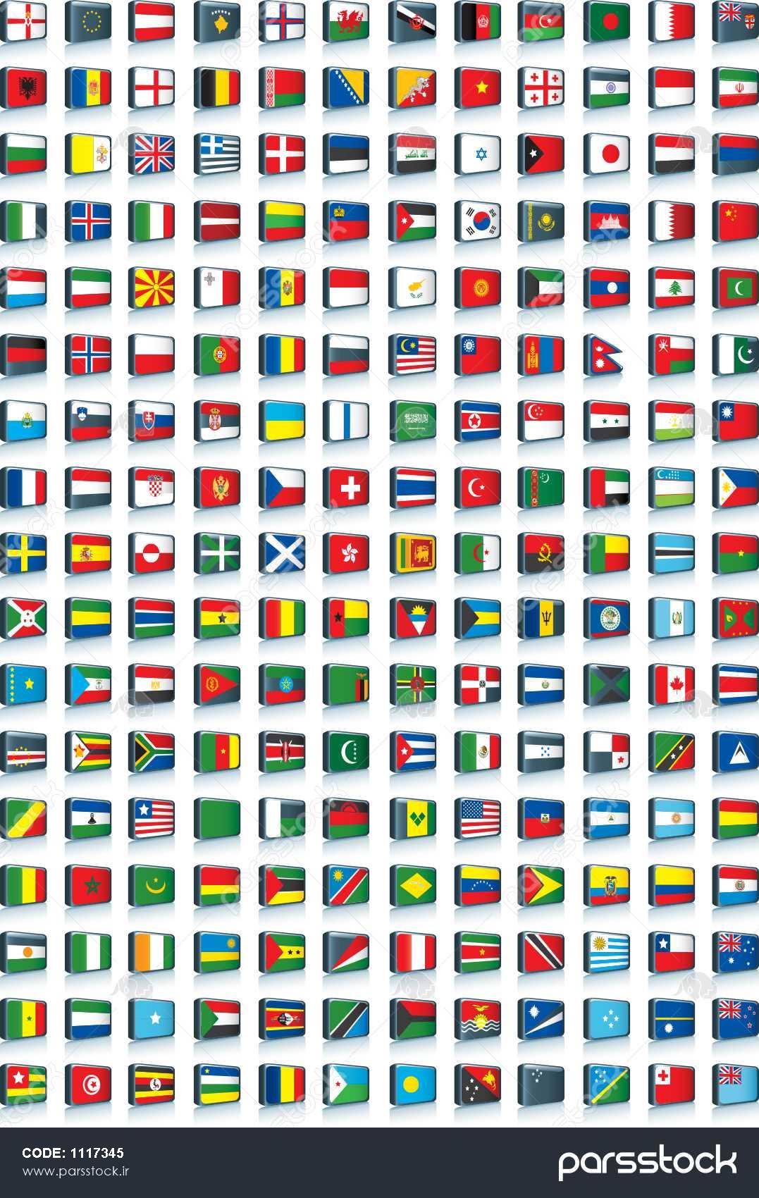 عکس همه ی پرچم های کشور ها