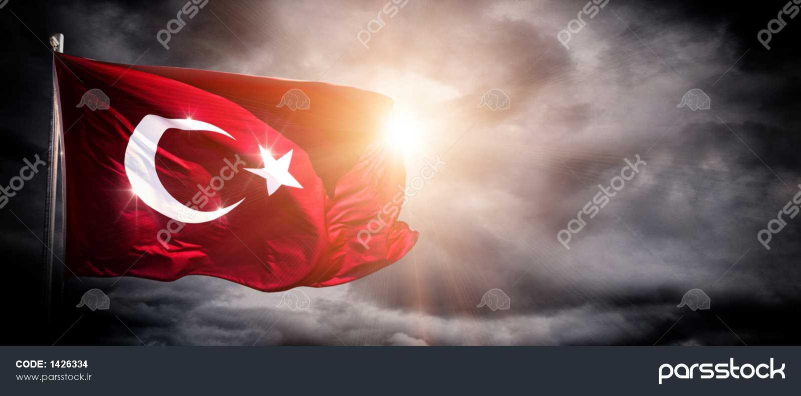 عکس از پرچم کشور ترکیه