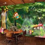 تصویر 10 از گالری عکس طرح پوستر دیواری چاپی رویای جنگل زیبا و کودکان ویژه اتاق خواب