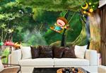 تصویر 8 از گالری عکس طرح پوستر دیواری چاپی رویای جنگل زیبا و کودکان ویژه اتاق خواب