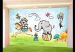 تصویر 3 از گالری عکس طرح پوستر کاغذ دیواری کارتونی حیوانات برای اتاق کودکان
