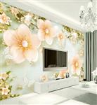 تصویر 2 از گالری عکس طرح پوستر کاغذ دیواری سه بعدی زیبا شکوفه های تازه آلو