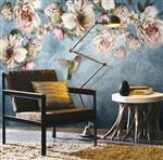 تصویر 9 از گالری عکس طرح پوستر کاغذ دیواری سه بعدی نقاشی گل رز شامپاین به سبک قدیمی