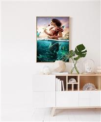 تصویر 3 از گالری عکس طرح پوستر کاغذ دیواری سه بعدی و تابلو نقاشی الهه و پری دریایی
