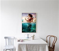 تصویر 6 از گالری عکس طرح پوستر کاغذ دیواری سه بعدی و تابلو نقاشی الهه و پری دریایی