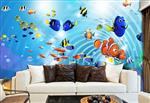 تصویر 4 از گالری عکس طرح پوستر کاغذ دیواری سه بعدی رویای زیر آب کارتونی اتاق کودک نقاشی دیواری