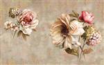 تصویر 1 از گالری عکس طرح پوستر کاغذ دیواری سه بعدی گل عتیقه نقاشی انتزاعی رنگ روغن به سبک اروپایی