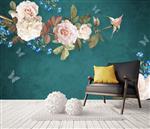 تصویر 5 از گالری عکس طرح پوستر کاغذ دیواری سه بعدی گل مدرن نقاشی واقعی رنگ روغن اروپایی