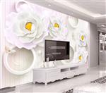 تصویر 4 از گالری عکس طرح پوستر کاغذ دیواری سه بعدی برجسته گل مدرن ساده اروپایی
