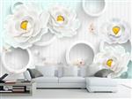تصویر 3 از گالری عکس طرح پوستر کاغذ دیواری سه بعدی برجسته گل مدرن ساده اروپایی