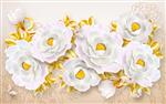 تصویر 1 از گالری عکس طرح پوستر کاغذ دیواری سه بعدی برجسته گل مدرن اروپایی