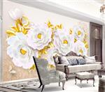 تصویر 5 از گالری عکس طرح پوستر کاغذ دیواری سه بعدی برجسته گل مدرن اروپایی